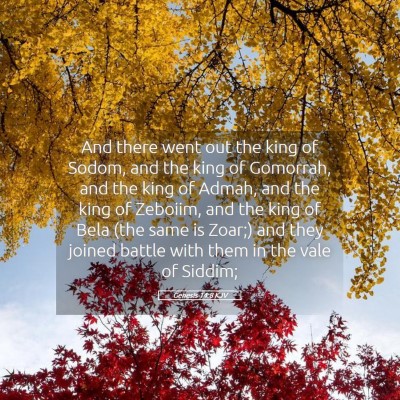 Picture 05 - Genesis 14:8 KJV - And there went out the king of Sodom, and the - Bible Verse Picture