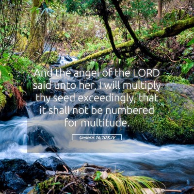 Picture 05 - Genesis 16:10 KJV - And the angel of the LORD said unto her, I will - Bible Verse Picture