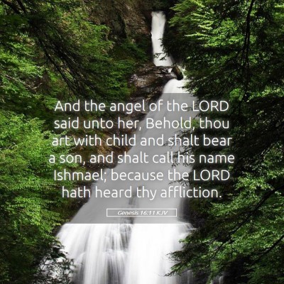 Picture 05 - Genesis 16:11 KJV - And the angel of the LORD said unto her, Behold, - Bible Verse Picture