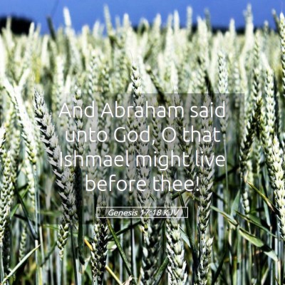 Picture 05 - Genesis 17:18 KJV - And Abraham said unto God, O that Ishmael might - Bible Verse Picture