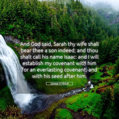 Picture 05 - Genesis 17:19 KJV - And God said, Sarah thy wife shall bear thee a - Bible Verse Picture