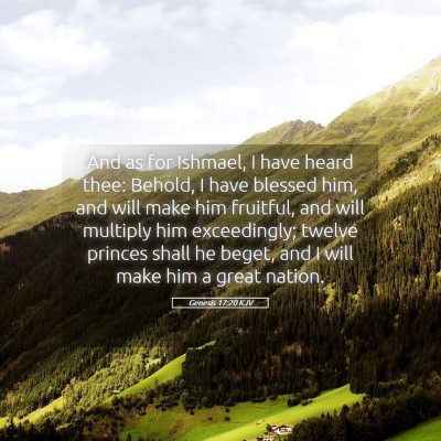Picture 05 - Genesis 17:20 KJV - And as for Ishmael, I have heard thee: Behold, I - Bible Verse Picture