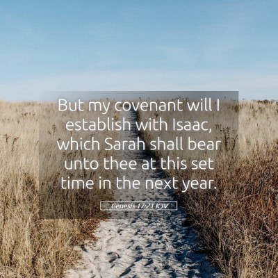 Picture 05 - Genesis 17:21 KJV - But my covenant will I establish with Isaac, - Bible Verse Picture