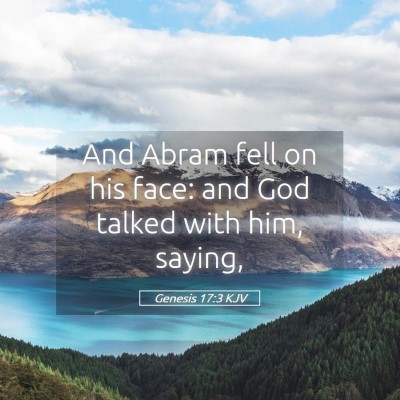 Picture 05 - Genesis 17:3 KJV - And Abram fell on his face: and God talked with - Bible Verse Picture