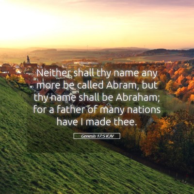 Picture 05 - Genesis 17:5 KJV - Neither shall thy name any more be called Abram, - Bible Verse Picture