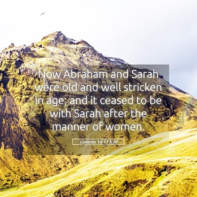Picture 05 - Genesis 18:11 KJV - Now Abraham and Sarah were old and well stricken - Bible Verse Picture