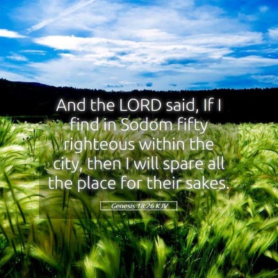 Picture 05 - Genesis 18:26 KJV - And the LORD said, If I find in Sodom fifty - Bible Verse Picture