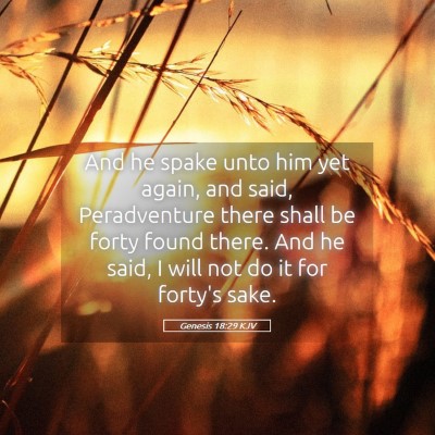 Picture 05 - Genesis 18:29 KJV - And he spake unto him yet again, and said, - Bible Verse Picture