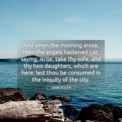 Picture 05 - Genesis 19:15 KJV - And when the morning arose, then the angels - Bible Verse Picture