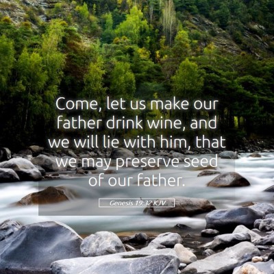Picture 05 - Genesis 19:32 KJV - Come, let us make our father drink wine, and we - Bible Verse Picture