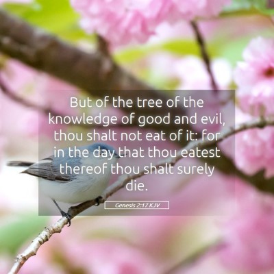 Picture 05 - Genesis 2:17 KJV - But of the tree of the knowledge of good and - Bible Verse Picture