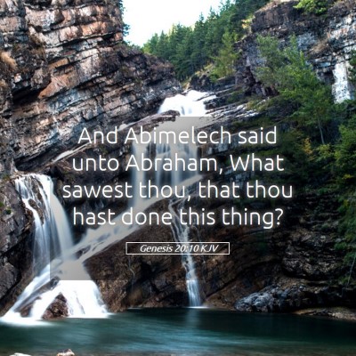 Picture 05 - Genesis 20:10 KJV - And Abimelech said unto Abraham, What sawest - Bible Verse Picture