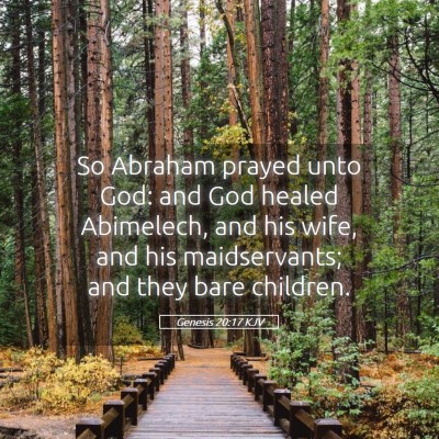 Picture 05 - Genesis 20:17 KJV - So Abraham prayed unto God: and God healed - Bible Verse Picture