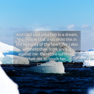 Picture 05 - Genesis 20:6 KJV - And God said unto him in a dream, Yea, I know - Bible Verse Picture