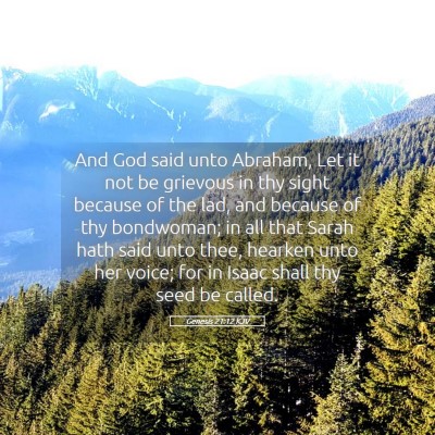 Picture 05 - Genesis 21:12 KJV - And God said unto Abraham, Let it not be grievous - Bible Verse Picture