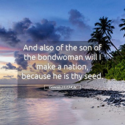 Picture 05 - Genesis 21:13 KJV - And also of the son of the bondwoman will I make - Bible Verse Picture