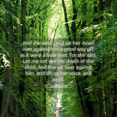 Picture 05 - Genesis 21:16 KJV - And she went, and sat her down over against him a - Bible Verse Picture