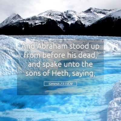 Picture 05 - Genesis 23:3 KJV - And Abraham stood up from before his dead, and - Bible Verse Picture