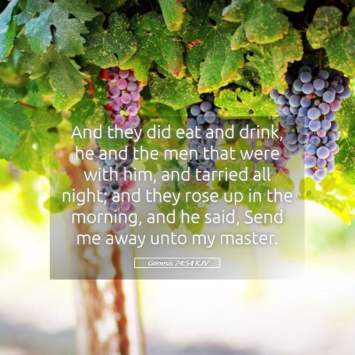 Picture 05 - Genesis 24:54 KJV - And they did eat and drink, he and the men that - Bible Verse Picture