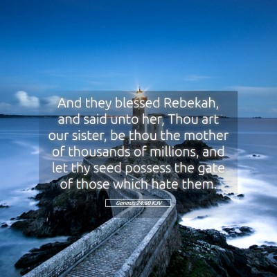 Picture 05 - Genesis 24:60 KJV - And they blessed Rebekah, and said unto her, Thou - Bible Verse Picture