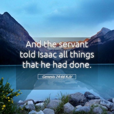 Picture 05 - Genesis 24:66 KJV - And the servant told Isaac all things that he had - Bible Verse Picture