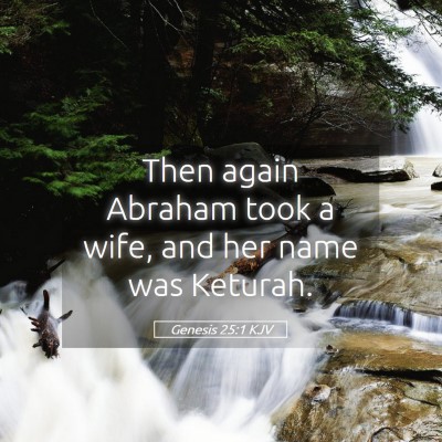Picture 05 - Genesis 25:1 KJV - Then again Abraham took a wife, and her name was - Bible Verse Picture