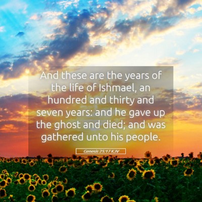 Picture 05 - Genesis 25:17 KJV - And these are the years of the life of Ishmael, - Bible Verse Picture