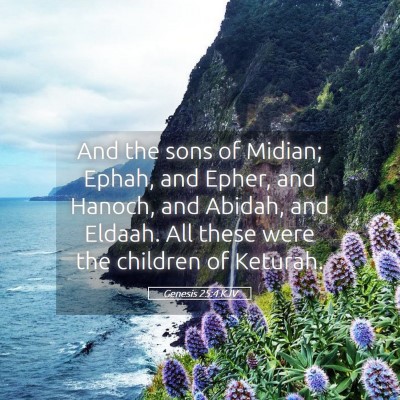 Picture 05 - Genesis 25:4 KJV - And the sons of Midian; Ephah, and Epher, and - Bible Verse Picture