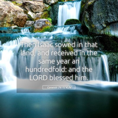 Picture 05 - Genesis 26:12 KJV - Then Isaac sowed in that land, and received in - Bible Verse Picture