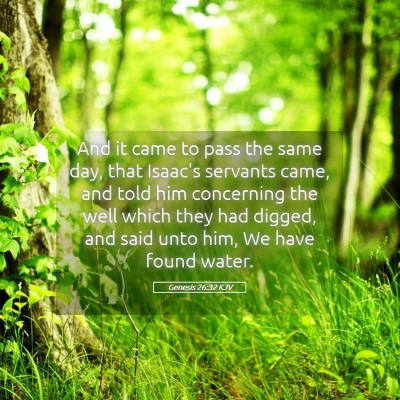 Picture 05 - Genesis 26:32 KJV - And it came to pass the same day, that Isaac's - Bible Verse Picture