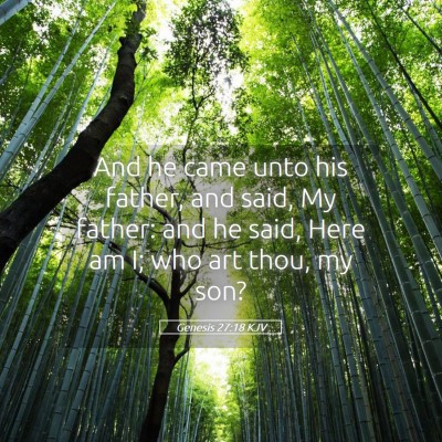 Picture 05 - Genesis 27:18 KJV - And he came unto his father, and said, My father: - Bible Verse Picture