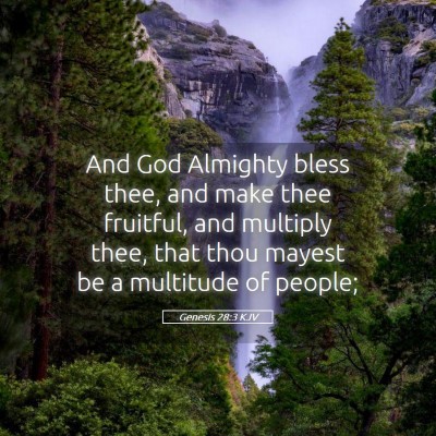 Picture 05 - Genesis 28:3 KJV - And God Almighty bless thee, and make thee - Bible Verse Picture