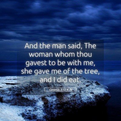 Picture 05 - Genesis 3:12 KJV - And the man said, The woman whom thou gavest to - Bible Verse Picture