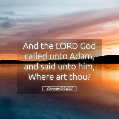 Picture 05 - Genesis 3:9 KJV - And the LORD God called unto Adam, and said unto - Bible Verse Picture