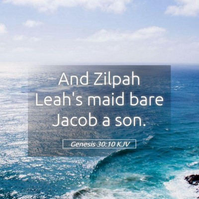 Picture 05 - Genesis 30:10 KJV - And Zilpah Leah's maid bare Jacob a - Bible Verse Picture