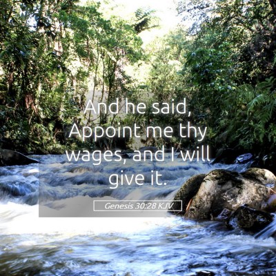 Picture 05 - Genesis 30:28 KJV - And he said, Appoint me thy wages, and I will - Bible Verse Picture
