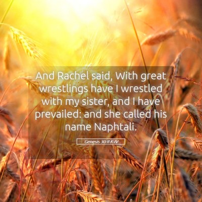 Picture 05 - Genesis 30:8 KJV - And Rachel said, With great wrestlings have I - Bible Verse Picture