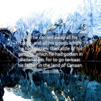 Picture 05 - Genesis 31:18 KJV - And he carried away all his cattle, and all his - Bible Verse Picture