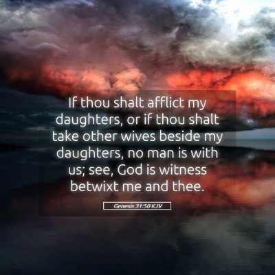 Picture 05 - Genesis 31:50 KJV - If thou shalt afflict my daughters, or if thou - Bible Verse Picture