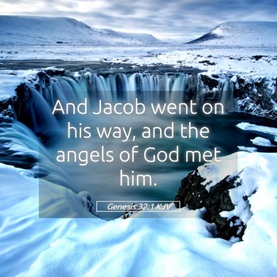 Picture 05 - Genesis 32:1 KJV - And Jacob went on his way, and the angels of God - Bible Verse Picture