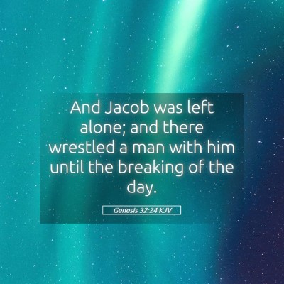 Picture 05 - Genesis 32:24 KJV - And Jacob was left alone; and there wrestled a - Bible Verse Picture