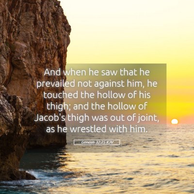 Picture 05 - Genesis 32:25 KJV - And when he saw that he prevailed not against - Bible Verse Picture