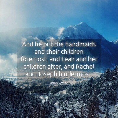Picture 05 - Genesis 33:2 KJV - And he put the handmaids and their children - Bible Verse Picture