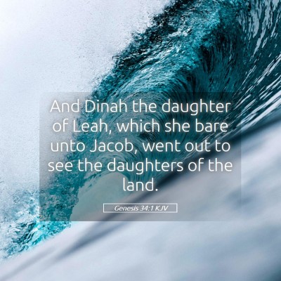 Picture 05 - Genesis 34:1 KJV - And Dinah the daughter of Leah, which she bare - Bible Verse Picture
