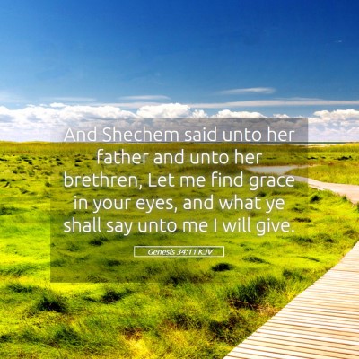 Picture 05 - Genesis 34:11 KJV - And Shechem said unto her father and unto her - Bible Verse Picture