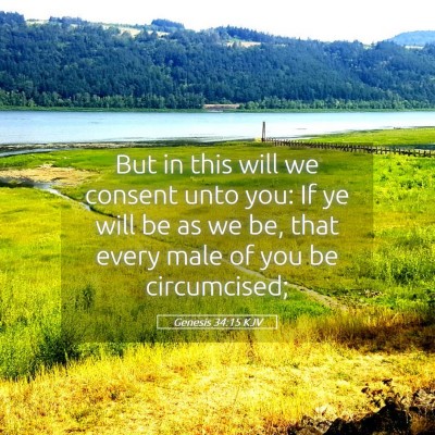 Picture 05 - Genesis 34:15 KJV - But in this will we consent unto you: If ye will - Bible Verse Picture
