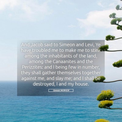 Picture 05 - Genesis 34:30 KJV - And Jacob said to Simeon and Levi, Ye have - Bible Verse Picture