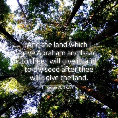 Picture 05 - Genesis 35:12 KJV - And the land which I gave Abraham and Isaac, to - Bible Verse Picture