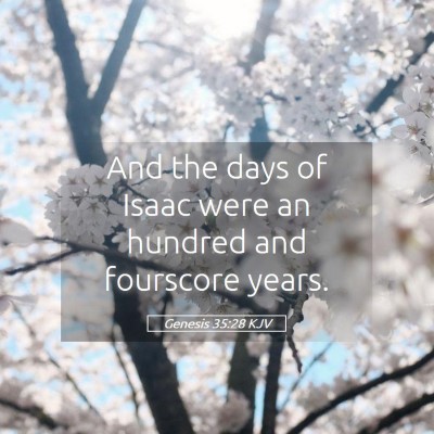 Picture 05 - Genesis 35:28 KJV - And the days of Isaac were an hundred and - Bible Verse Picture