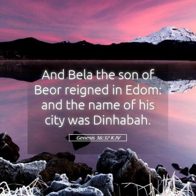 Picture 05 - Genesis 36:32 KJV - And Bela the son of Beor reigned in Edom: and the - Bible Verse Picture